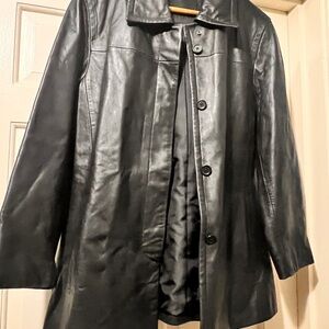 Coach Women’s Black Leather Jacket Size Medium